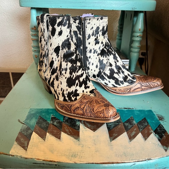 Myra Cowhide Booties - Picture 3 of 7